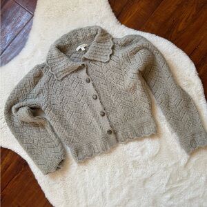 Noralee Cozy Knit Button-Up Sweater Girl 8